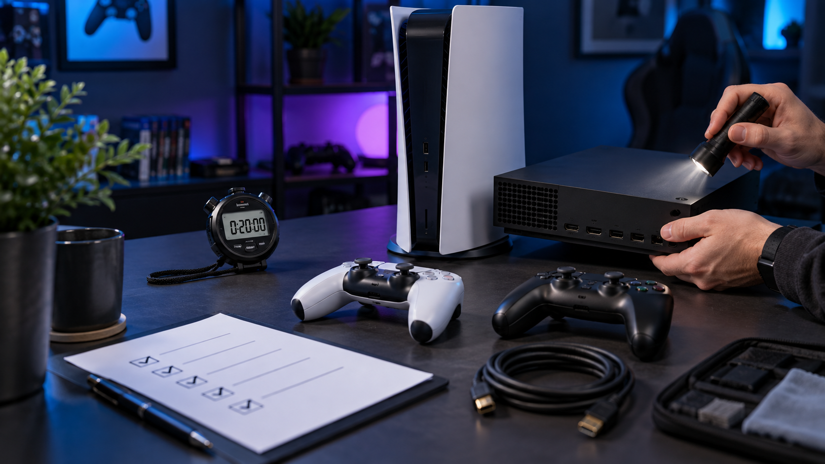 Sprawdzanie używanej konsoli PS5 i Xbox przed zakupem w 20 minut